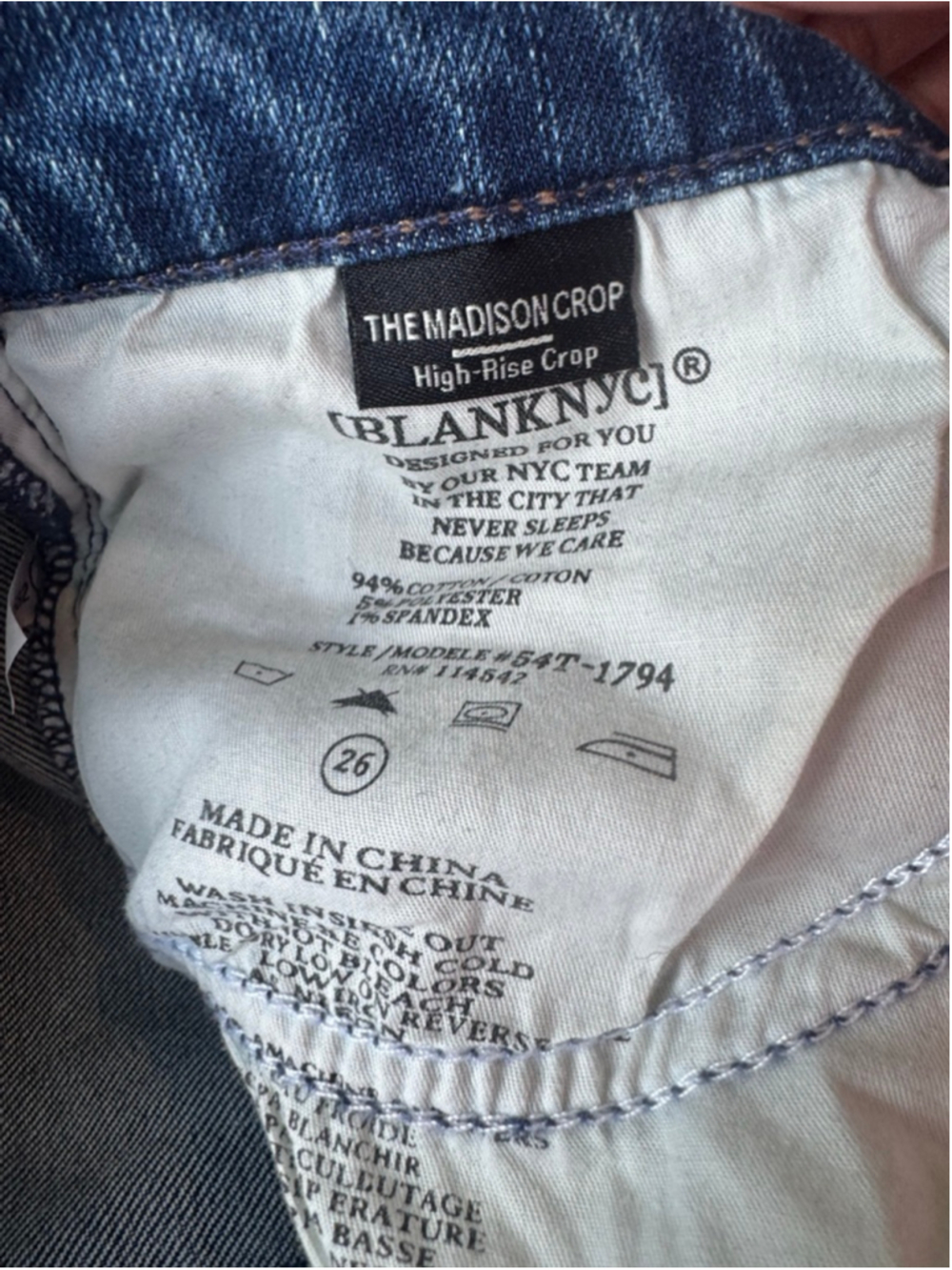 Blank NYC | The Madison Crop High-Rise Denim in Gnarly | Size 26 - Picture 8 of 11
